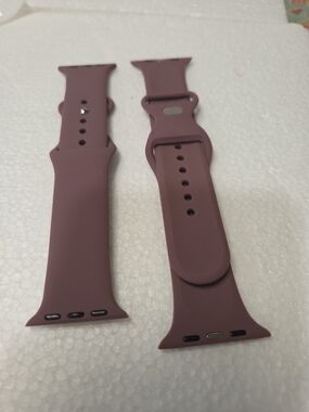 Silicone Smart Watch Band in Mauve 42mm 2 Pcs